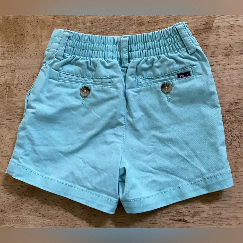 Ralph Lauren Infant Sz 9m Light Blue Twill Chino‎ Shorts